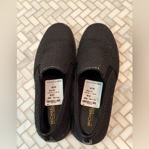 Michael Kors Black Metallic Slip On Sneakers